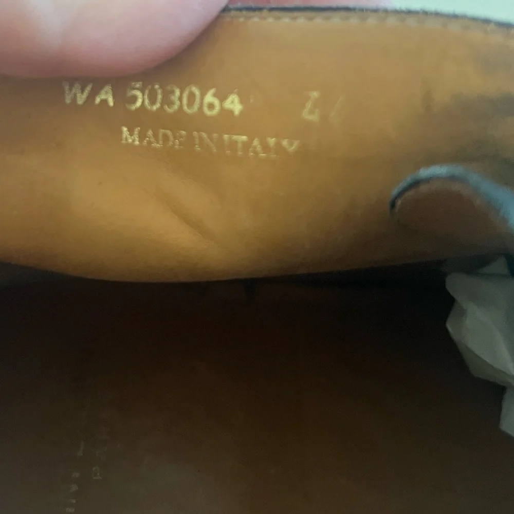 Yves Saint Laurent Oran Lu Nubuck‎ Black Leather Lace-Up Shoes Size 44